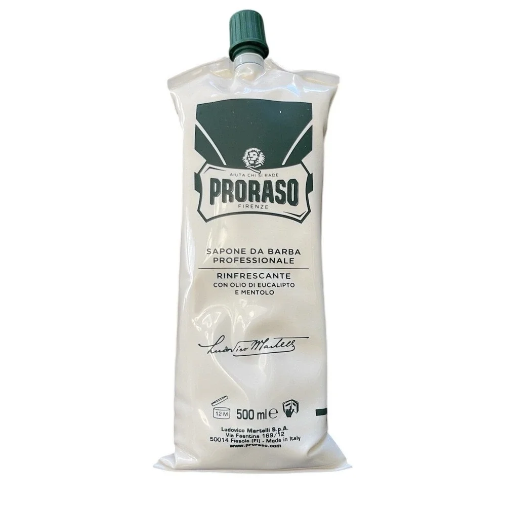 Proraso‎ Green Refreshing Shaving Soap Eucalyptus Menthol Professional 500ml Bag